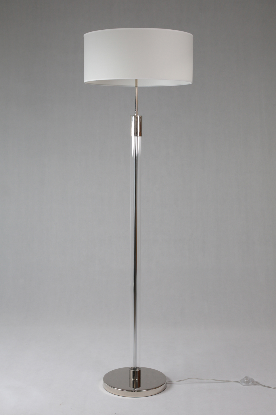 Glass And Metal Floor Lamp Cylindrical White Lampshade throughout dimensions 960 X 1440