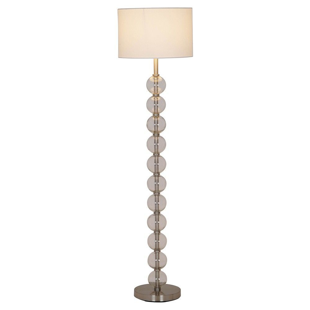 Glass Stacked Ball Floor Lamp Clear Includes Energy in dimensions 1000 X 1000