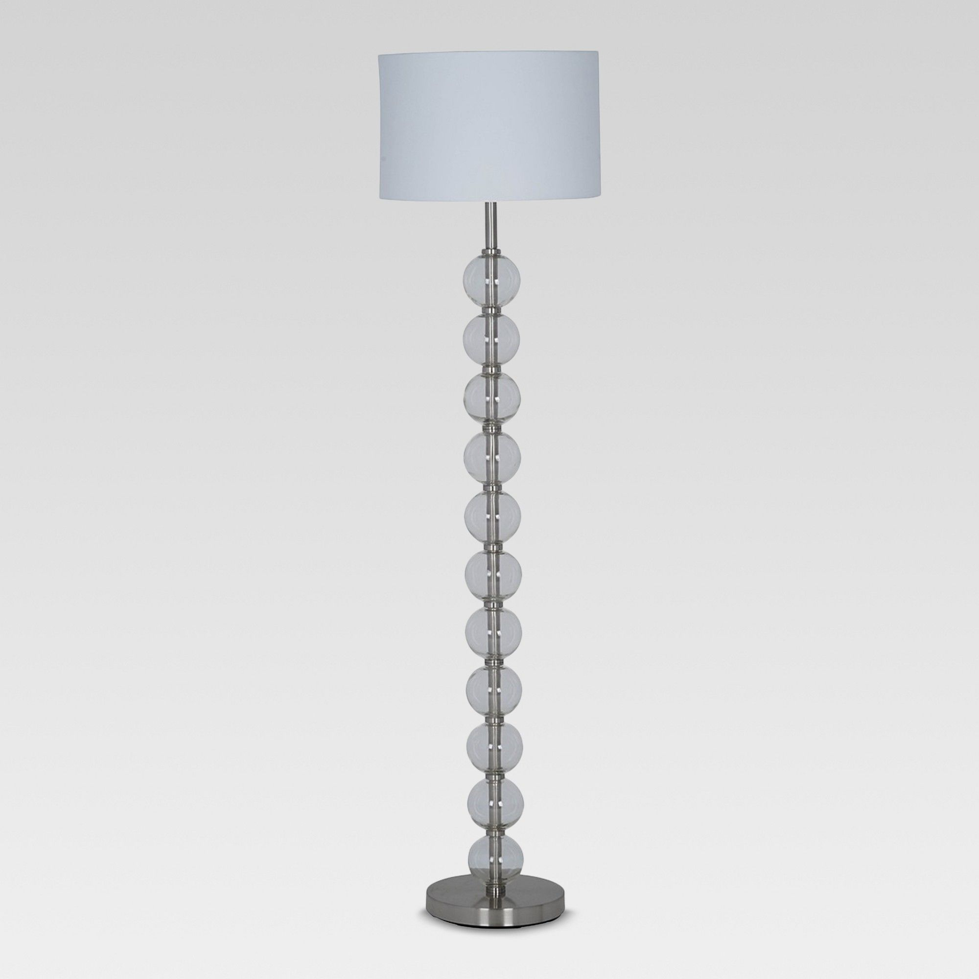 Glass Stacked Ball Floor Lamp Clear Includes Energy in proportions 2000 X 2000