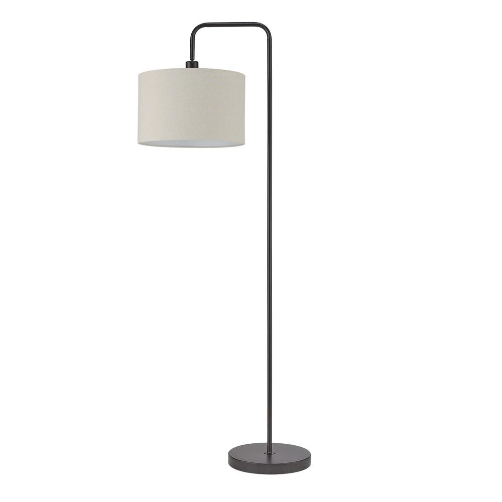Globe Electric Barden 58 In Dark Bronze Floor Lamp With Beige Fabric Shade intended for measurements 1000 X 1000