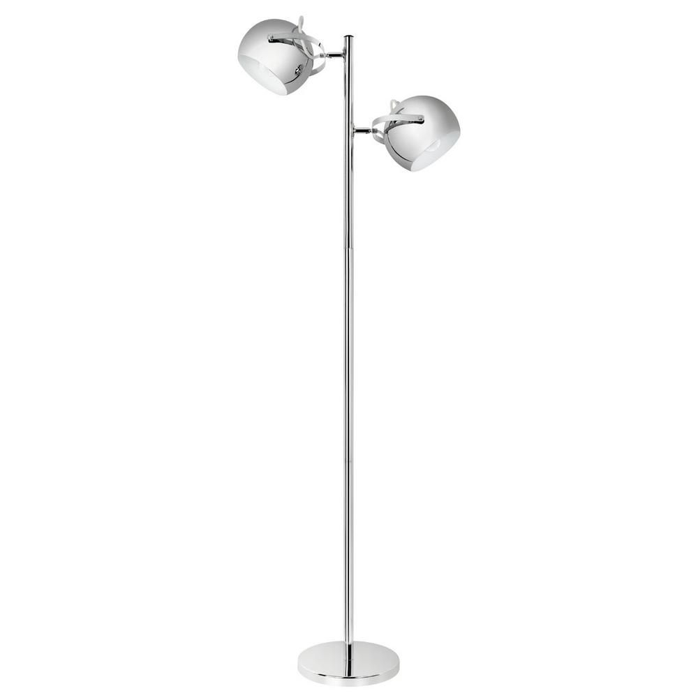 Globe Electric Miles 2 Light Adjustable Head Chrome Floor for proportions 1000 X 1000