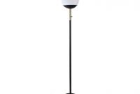 Globe Head Floor Led Lamp Black Includes Energy Efficient for proportions 1560 X 1560