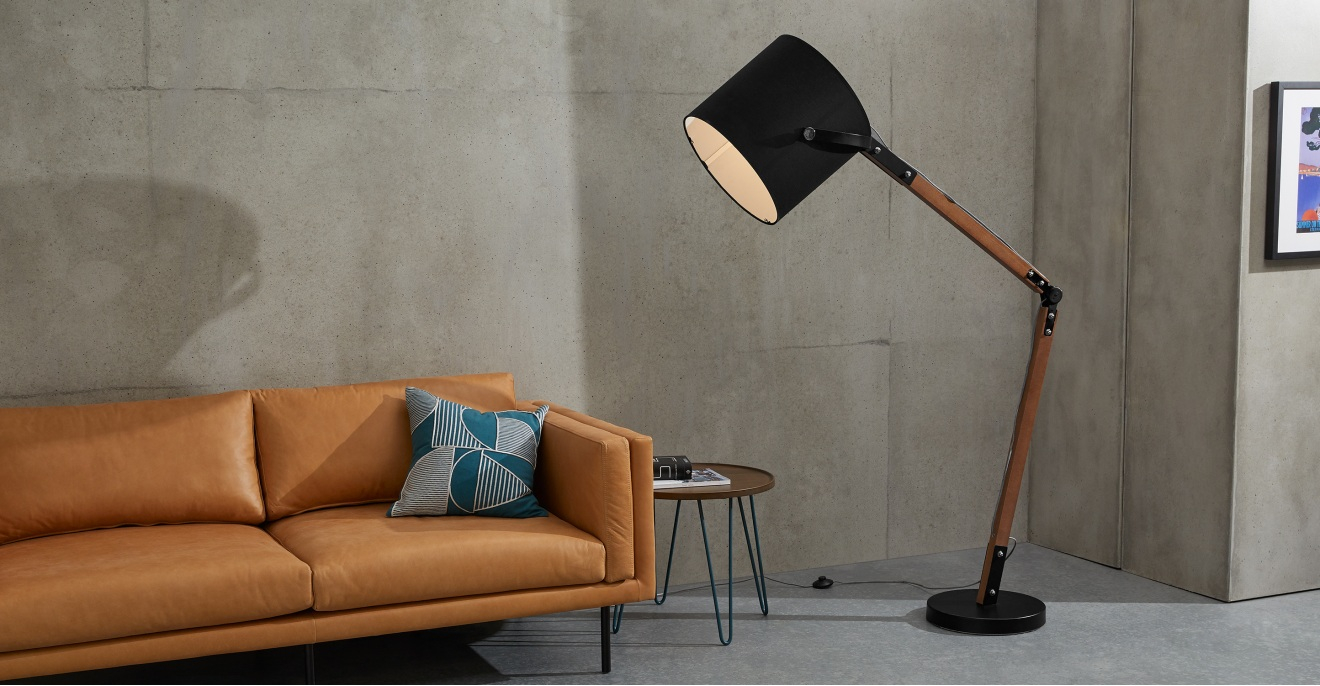 Glover Extra Large Over Reach Floor Lamp Black Made regarding sizing 1320 X 686