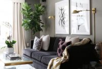 Gold Floor Lamp Moroccan Rug Fiddle Leaf Fig Plant With intended for sizing 896 X 1200