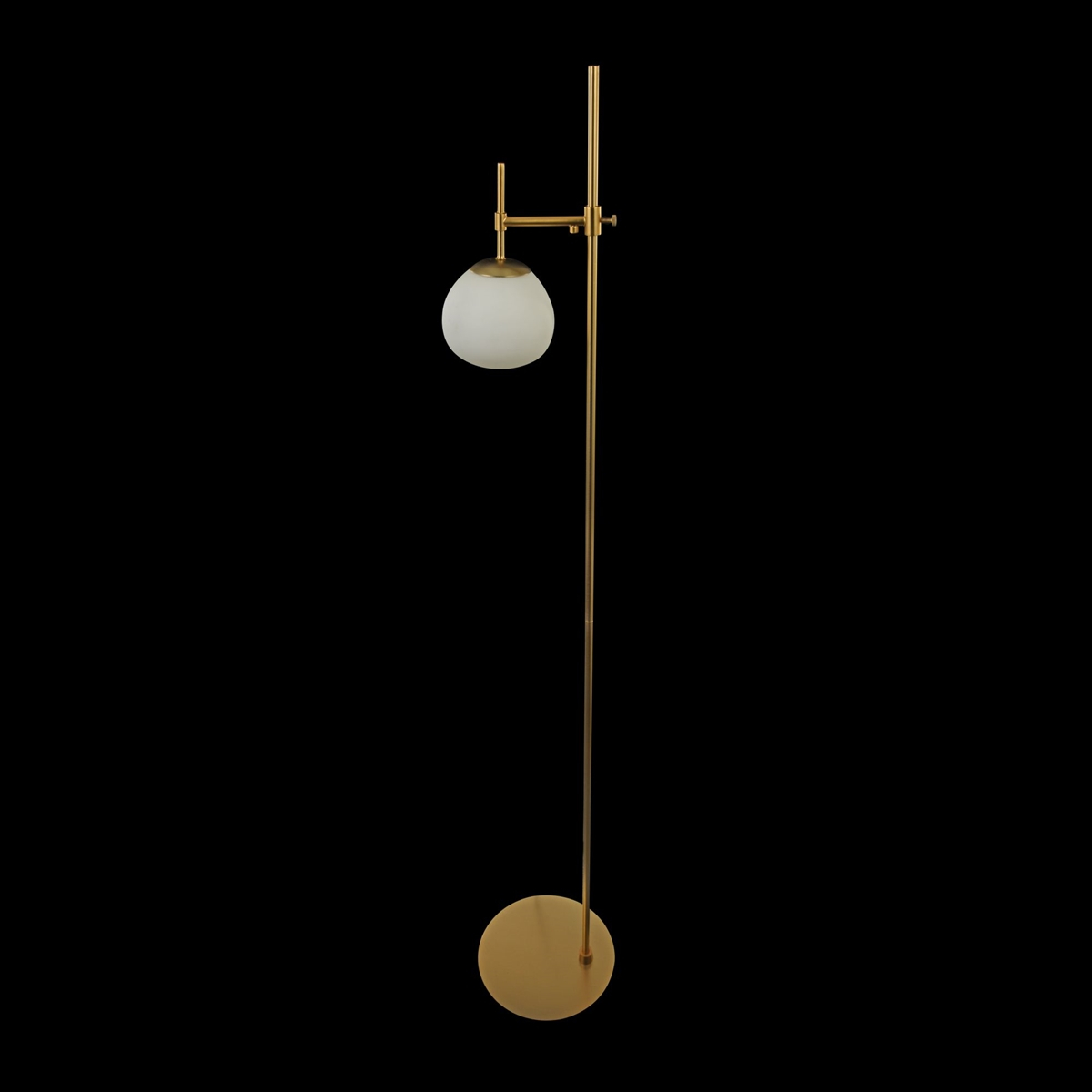 Gold Floor Lamp With Opal Glass Shade pertaining to proportions 1200 X 1200