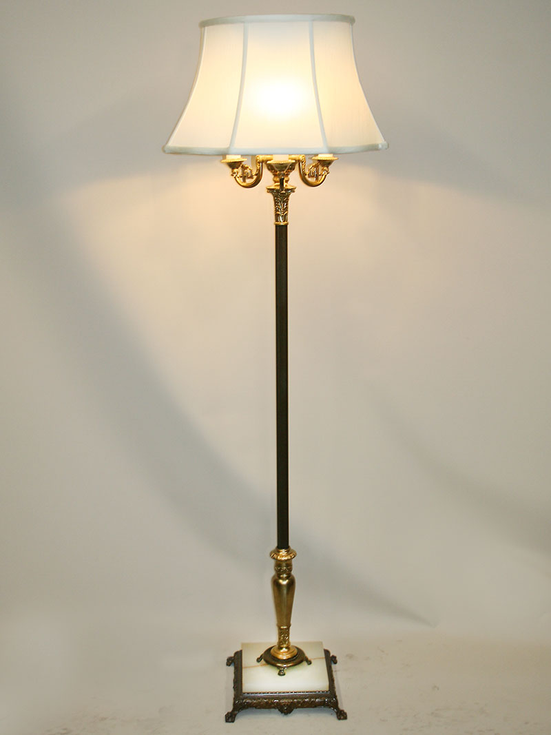 Gold Neoclassical 6 Way Floor Lamp W Floral Details C 1925 with regard to dimensions 800 X 1067