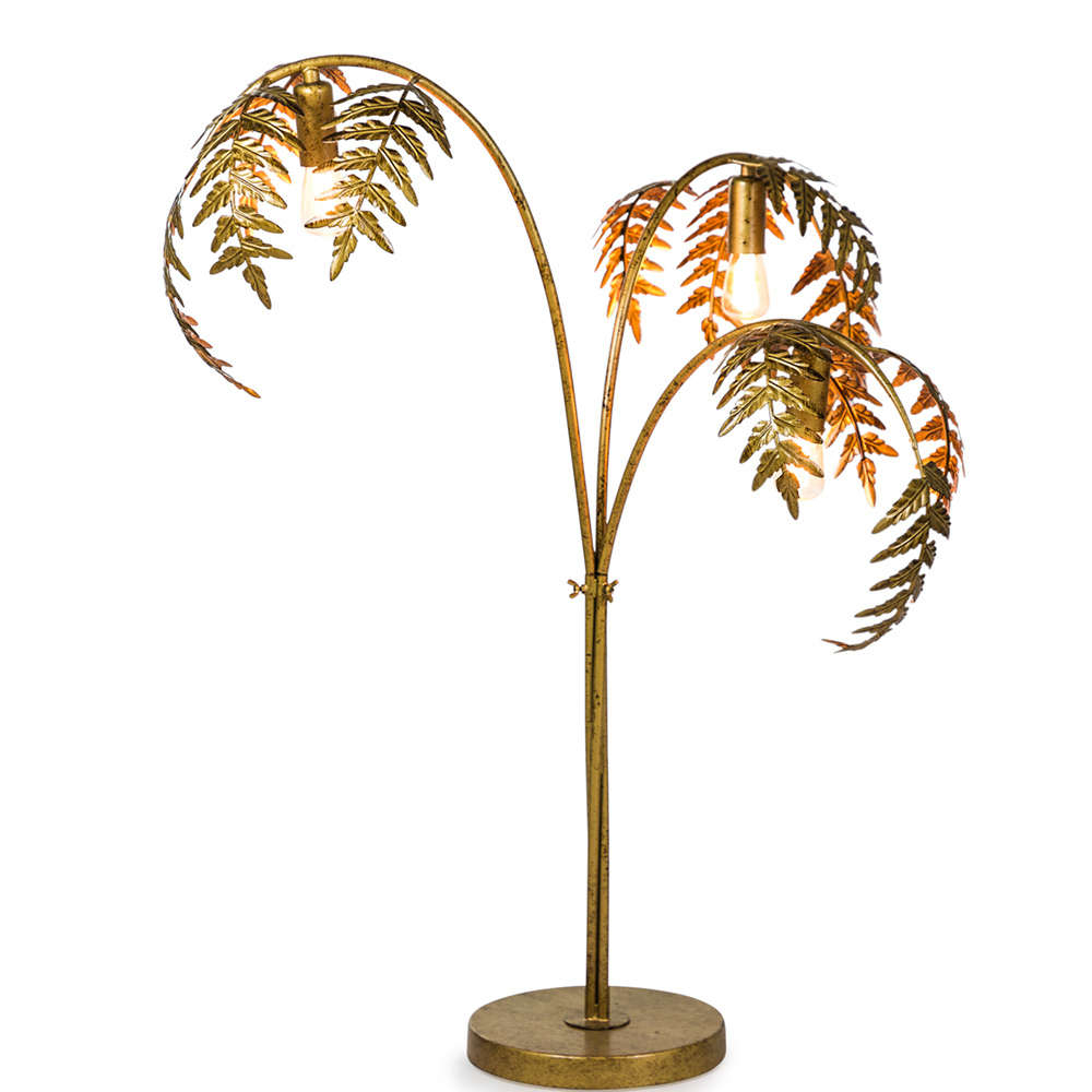 Gold Style Palm Leaf Table Lamp for proportions 1000 X 1000