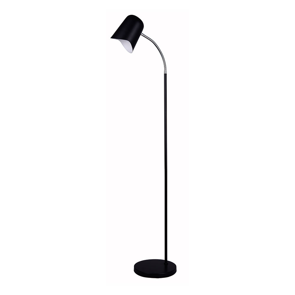 Gooseneck Modern Floor Lamp Matt Black Pastel23fl with proportions 1000 X 1000