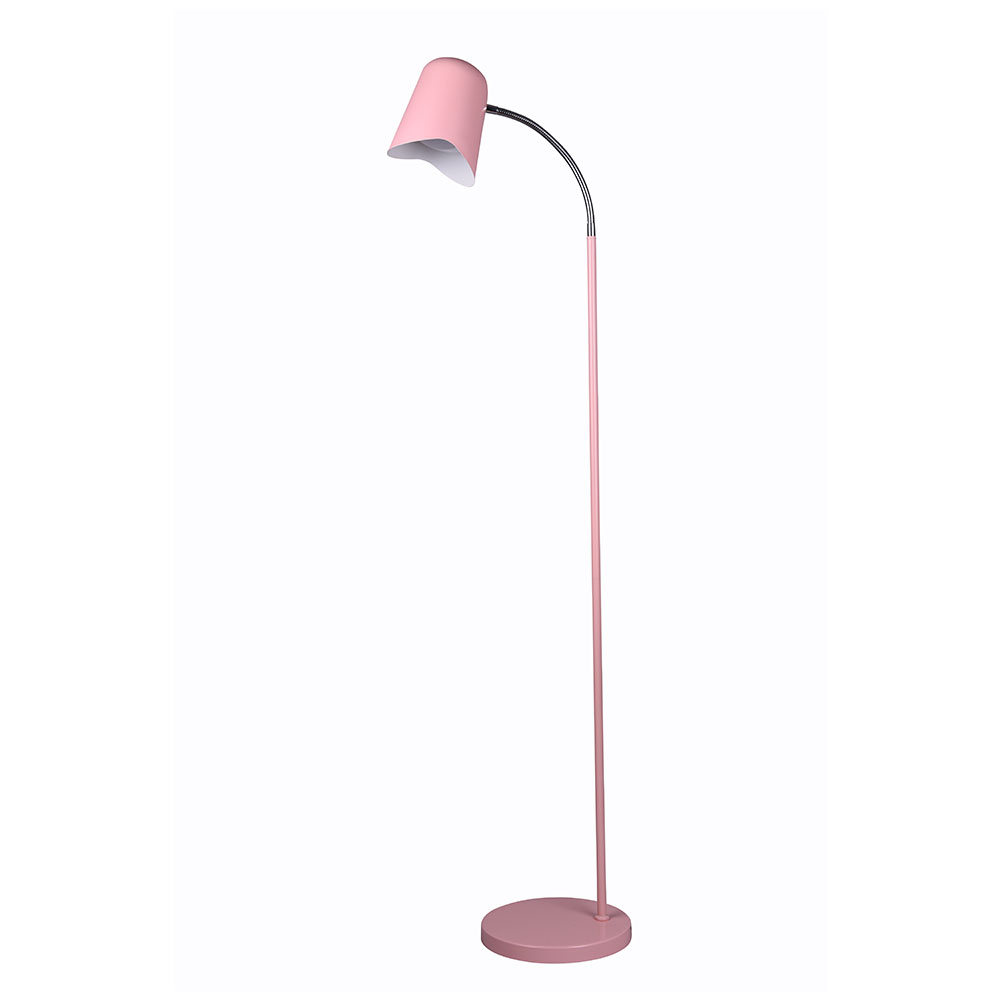 Gooseneck Modern Floor Lamp Matt Pink Pastel24fl pertaining to dimensions 1000 X 1000