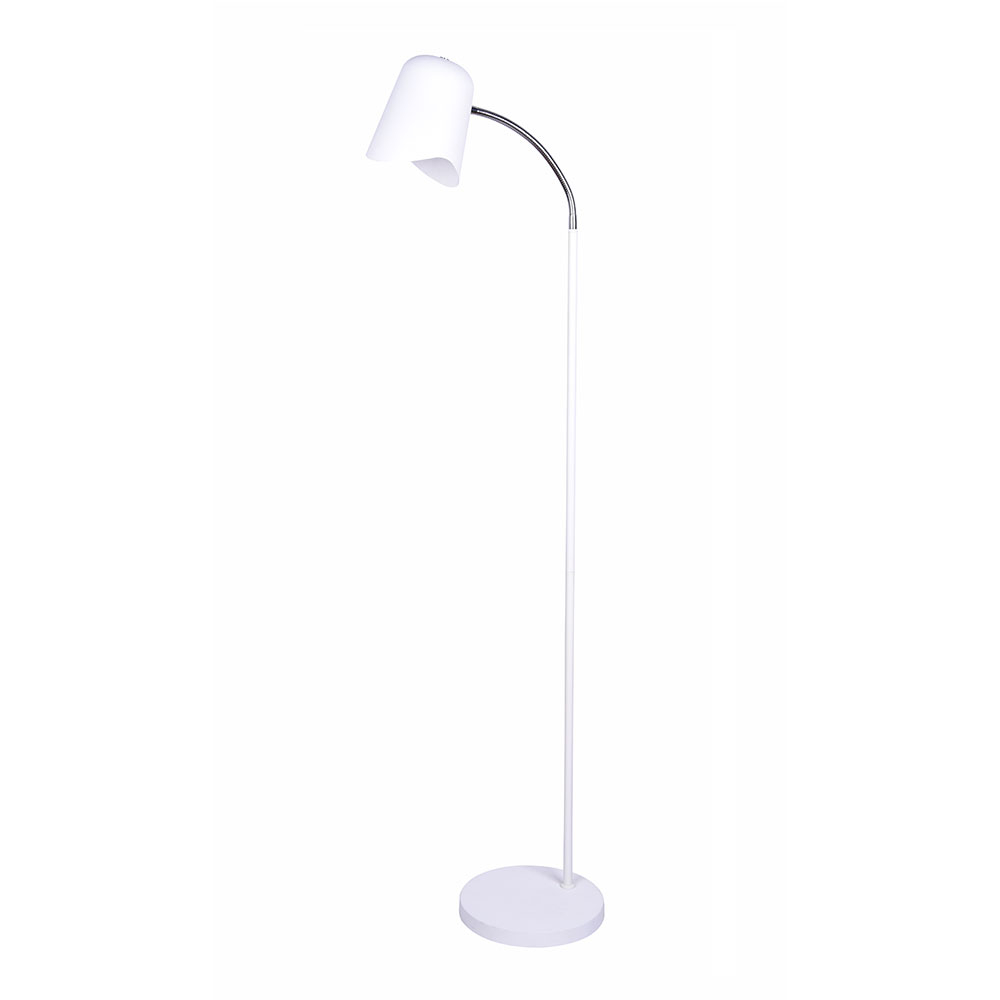 Gooseneck Modern Floor Lamp Matt White Pastel22fl with regard to proportions 1000 X 1000