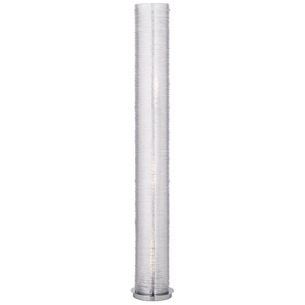 Gossamer Clear Spun Acrylic 52 High Cylinder Floor Lamp intended for size 1000 X 1000