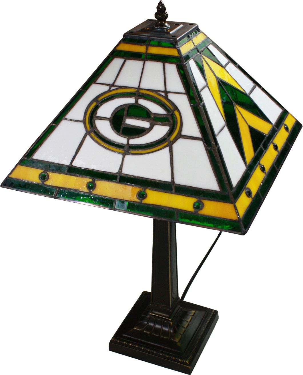 Green Bay Packers Mission Lamp Home Office Stained with dimensions 1060 X 1314