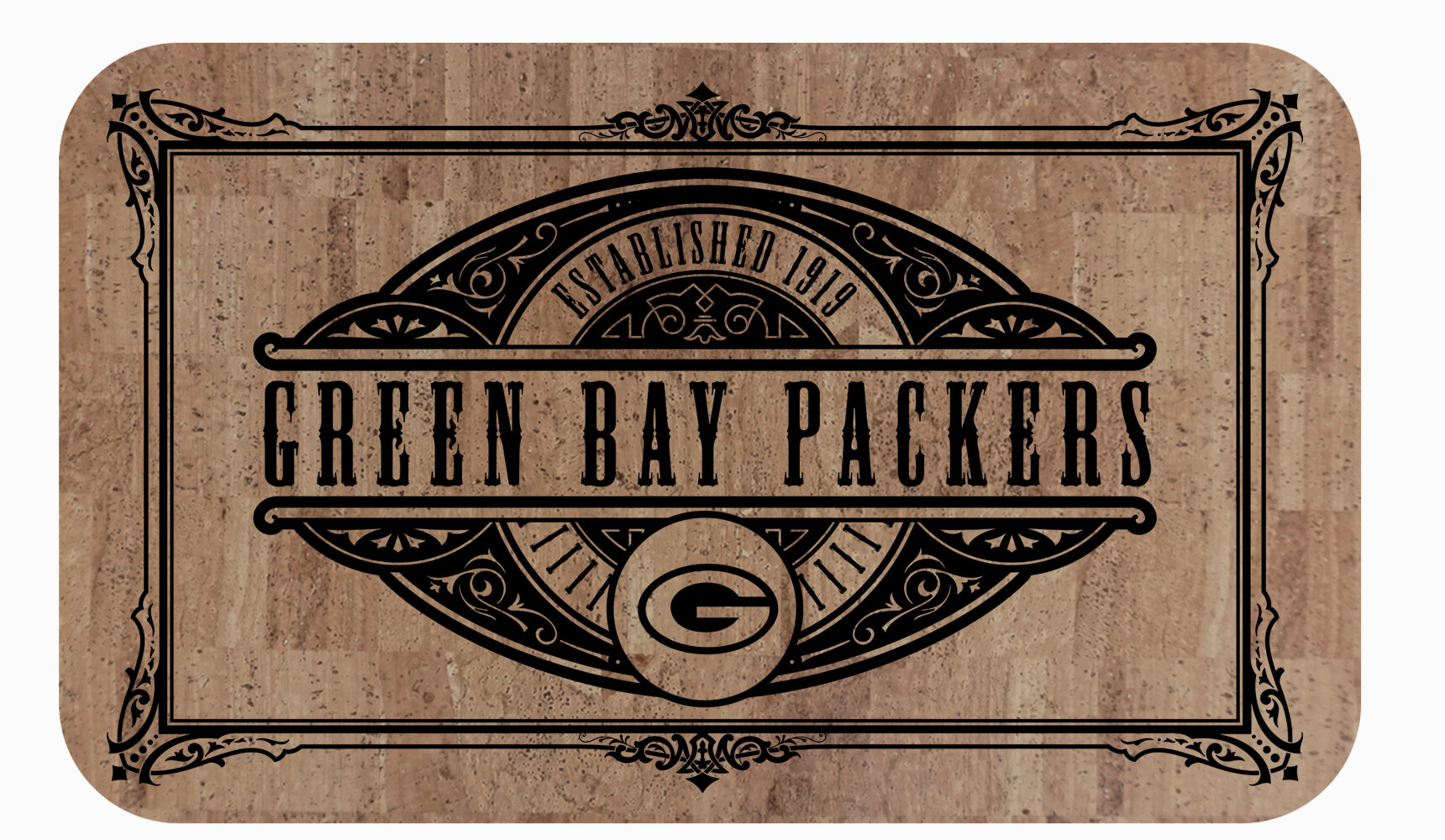 Green Nfl Bay Packers Cork Comfort Anti Fatigue Mat with size 1720 X 1000