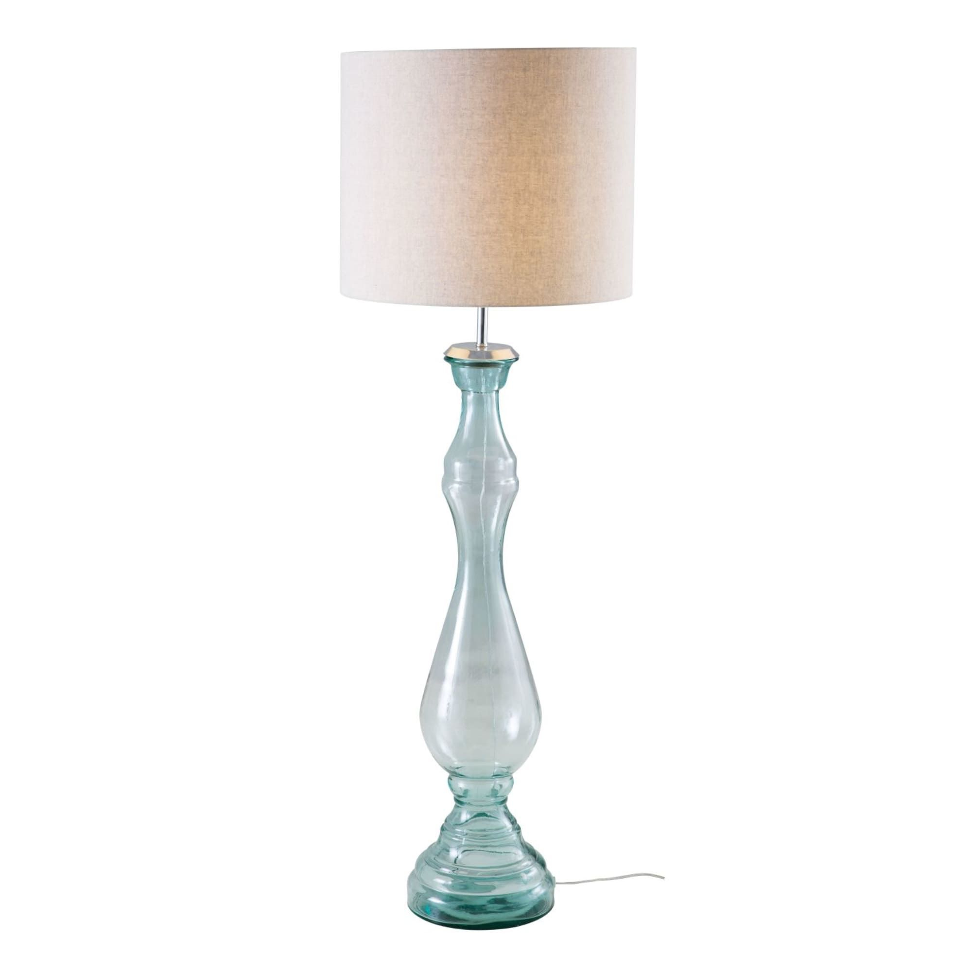 Green Recycled Glass Floor Lamp With Grey Shade H 117 Cm pertaining to proportions 2000 X 2000