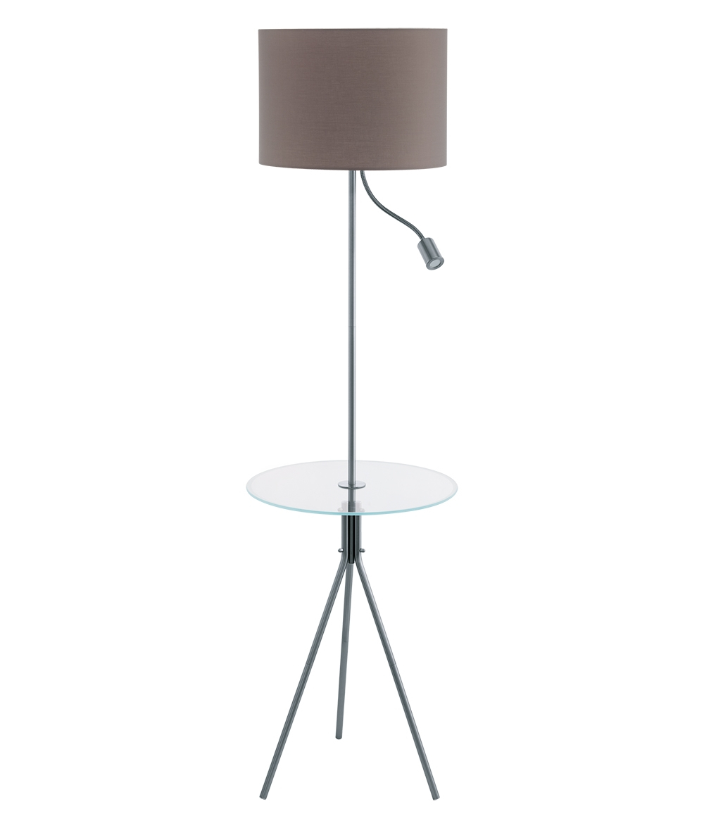 Grey Shade Mother Child Floor Lamp With Table pertaining to size 1000 X 1176