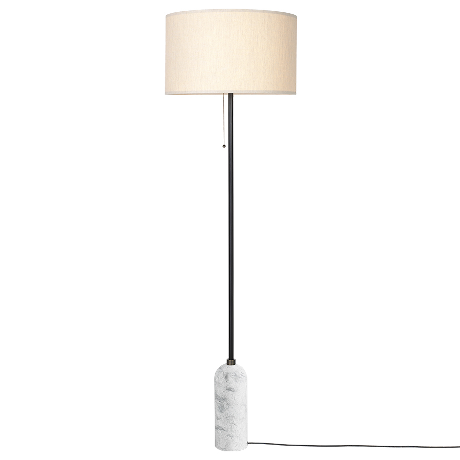 Gubi Floor Lamp Gravity White Marble And Fabric Canvas intended for sizing 900 X 900