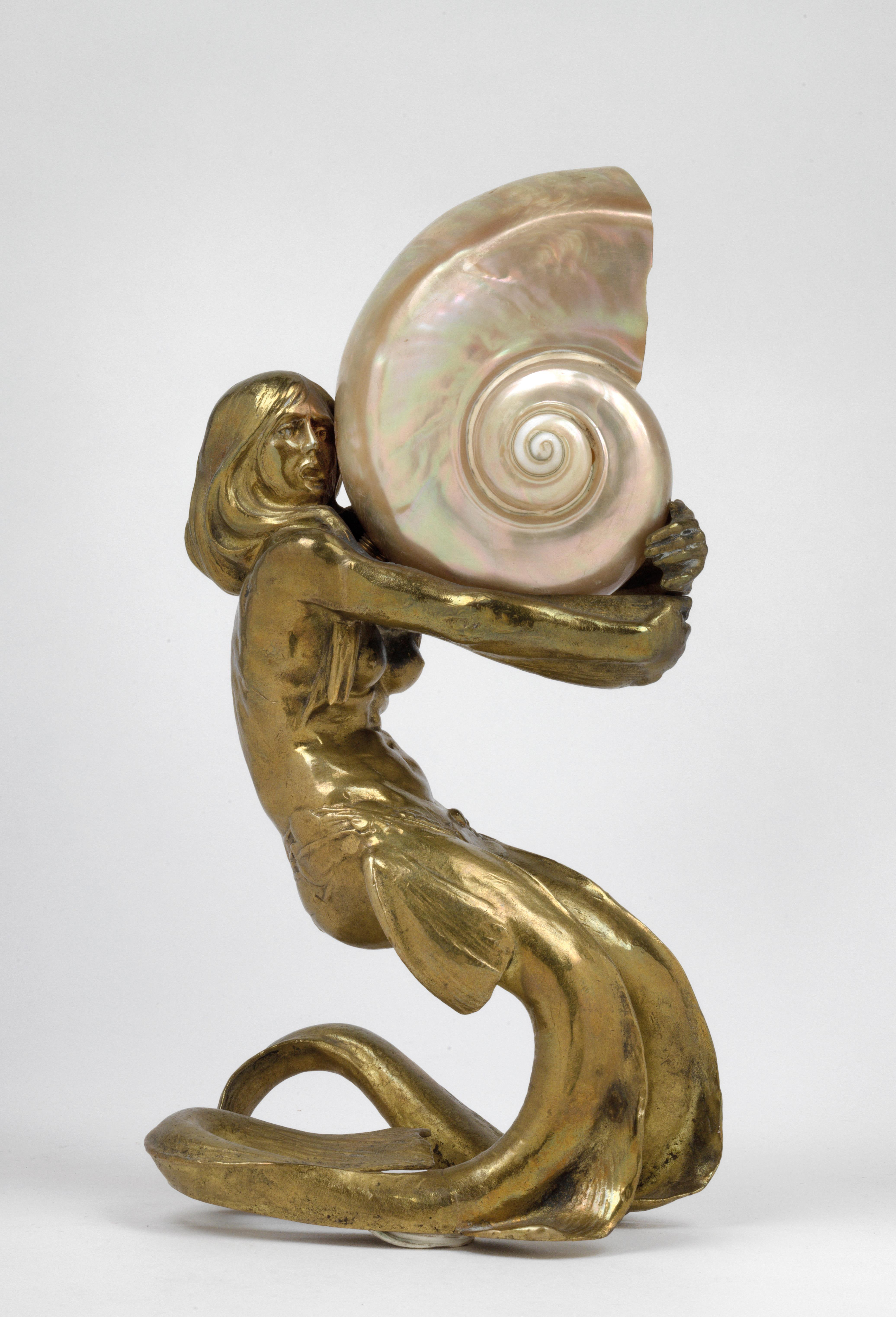 Gustav Gurschner An Electric Table Lamp With Mermaid regarding size 4143 X 6086