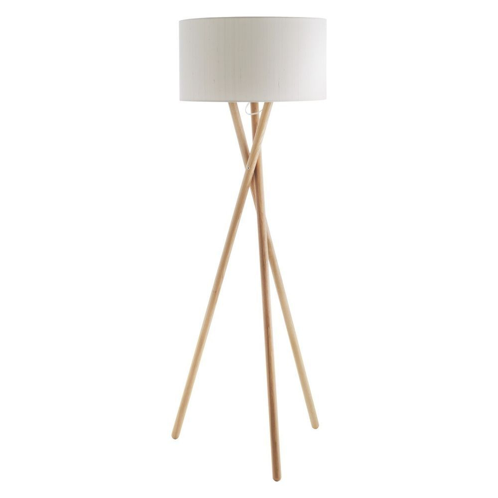 Habitat Lansbury Tripod Wooden Floor Lamp With Habitat White with dimensions 1000 X 1000