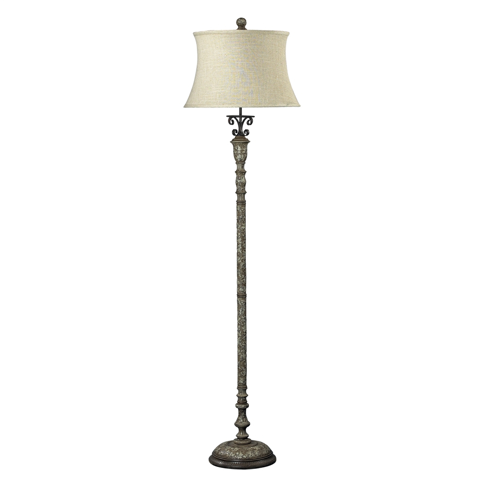 Halifax Grey Scroll Work Floor Lamp throughout proportions 1000 X 1000