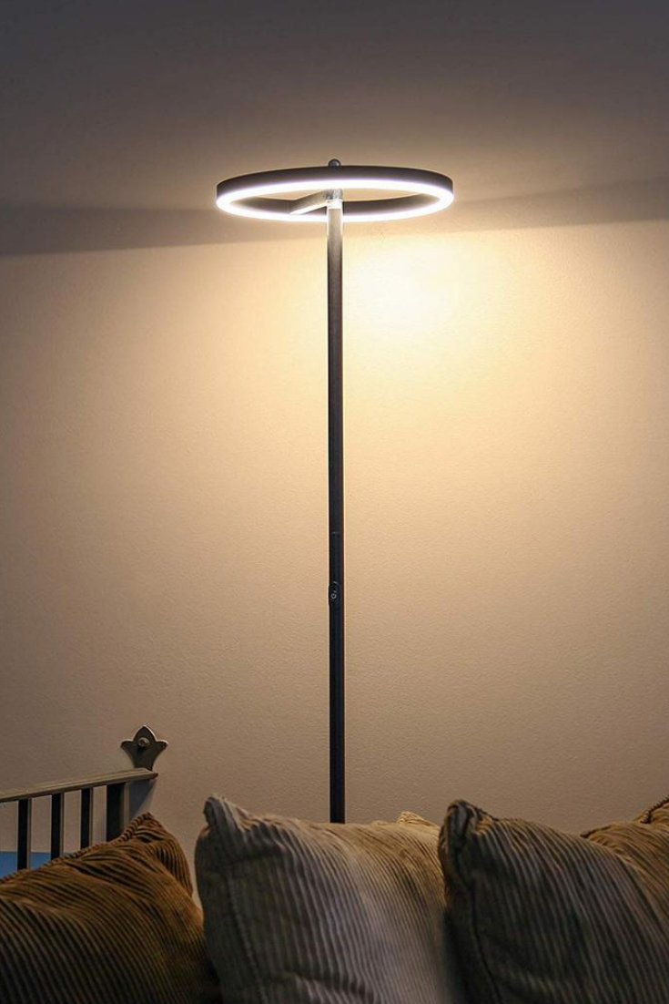 Halo Led Torchiere Super Bright Floor Lamp The Slender intended for size 735 X 1102