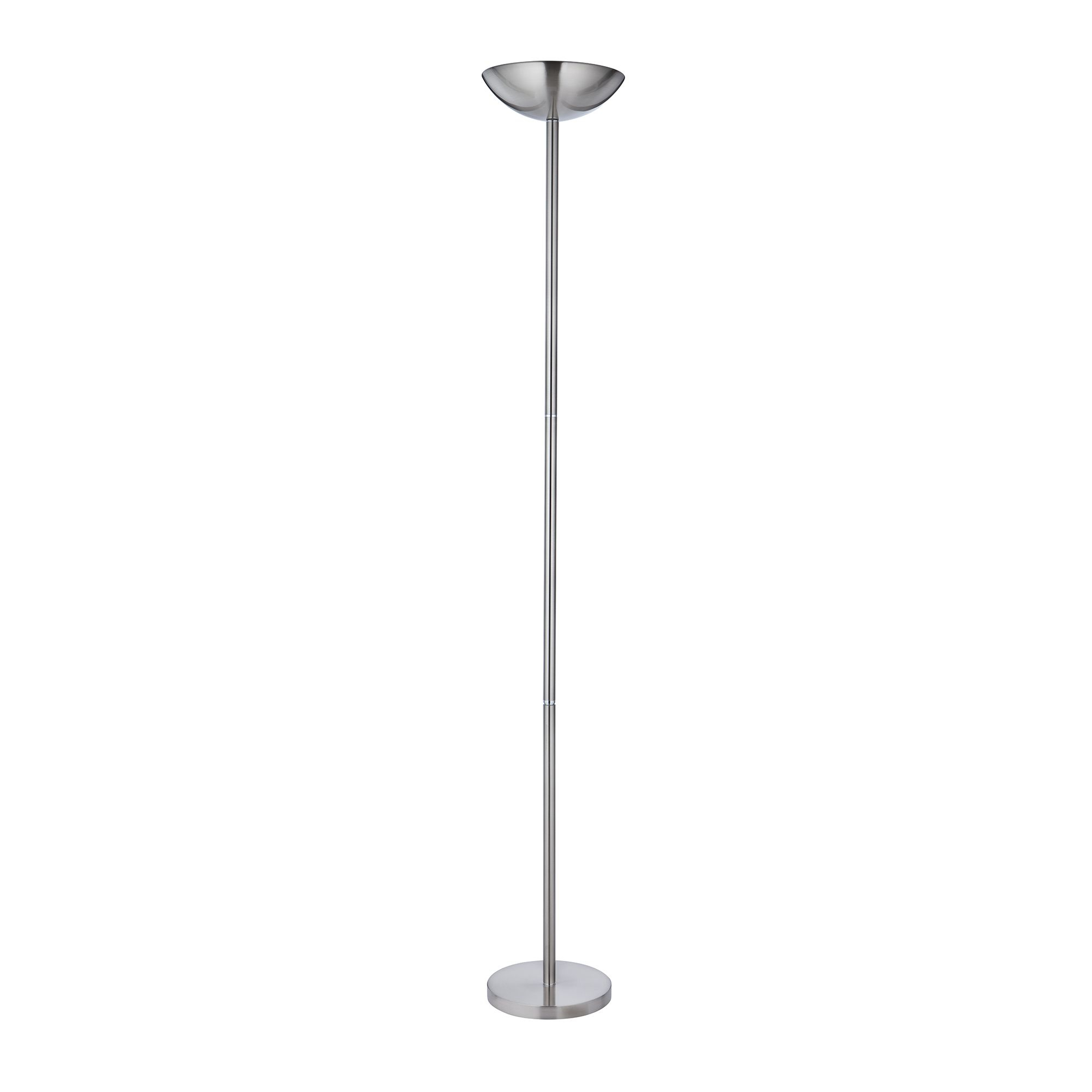 Halogen Pole Light Satin Silver Uplighter With Inline intended for proportions 2000 X 2000