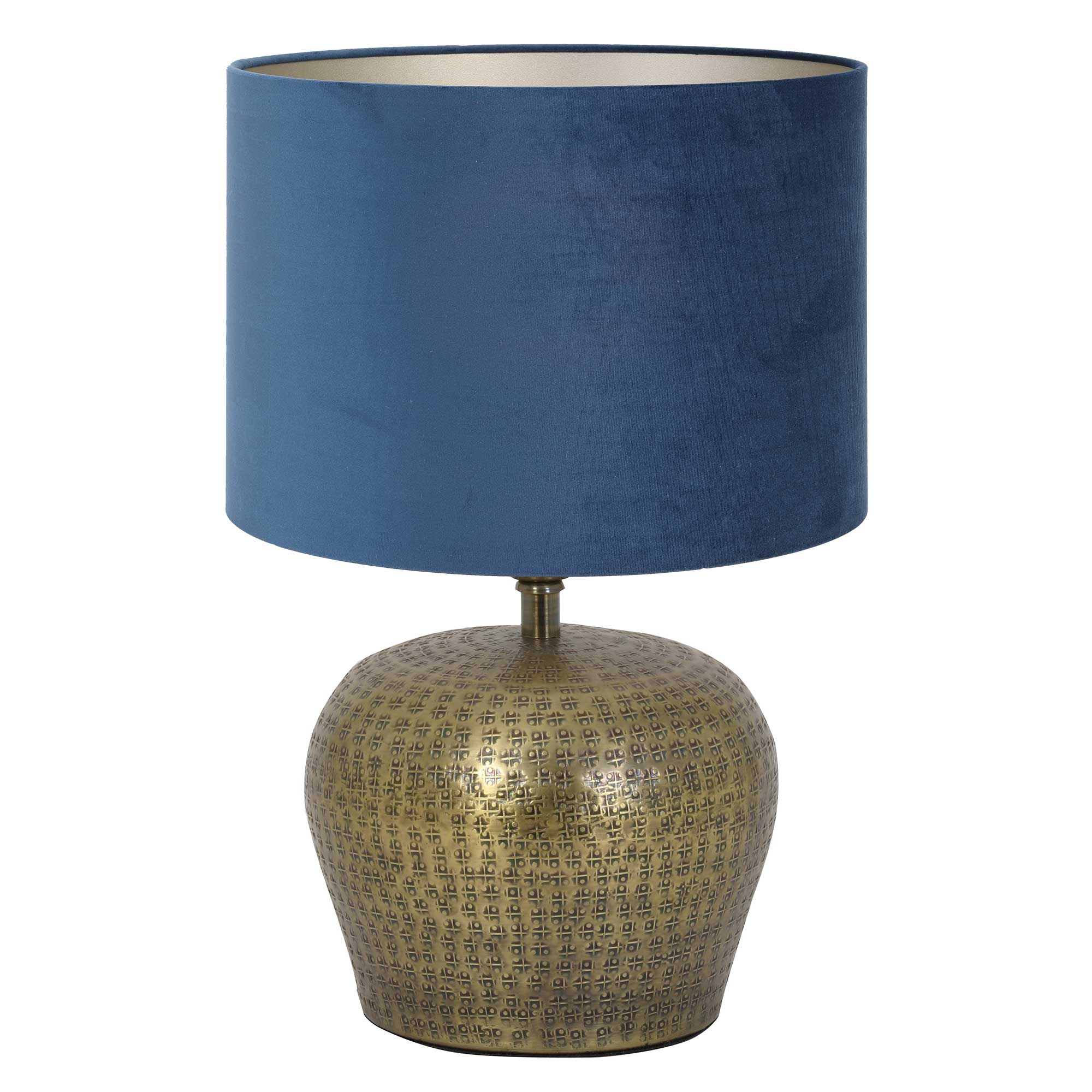 Hammered Brass Table Lamp Gold Blue Barker Stonehouse throughout size 2000 X 2000