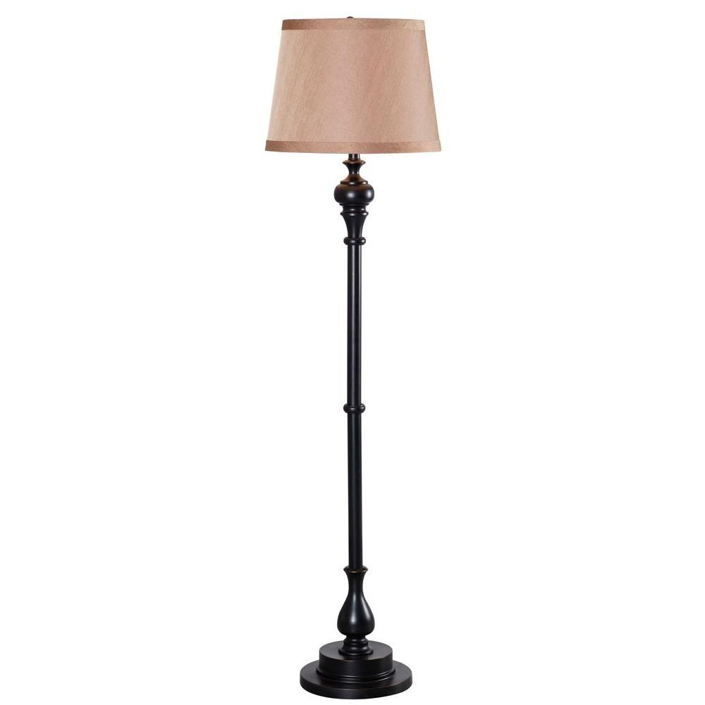 Hampton Bay 59 In H Oil Rubbed Bronze Swing Arm Floor Lamp in dimensions 1000 X 1000