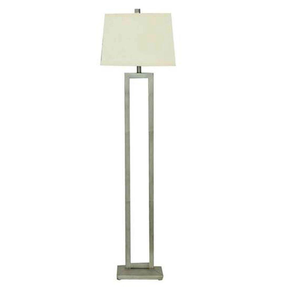 Hampton Bay 6050 In Painted Silver Leaf Dual Pole Floor Lamp regarding measurements 1000 X 1000