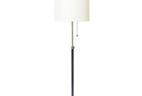 Hampton Bay 63 In Antique Brass And Dark Bronze Floor Lamp With White Nylon Shade pertaining to dimensions 1000 X 1000