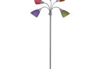 Hampton Bay 67 In Silver 5 Arm Floor Lamp With Multi Color Shade in measurements 1000 X 1000