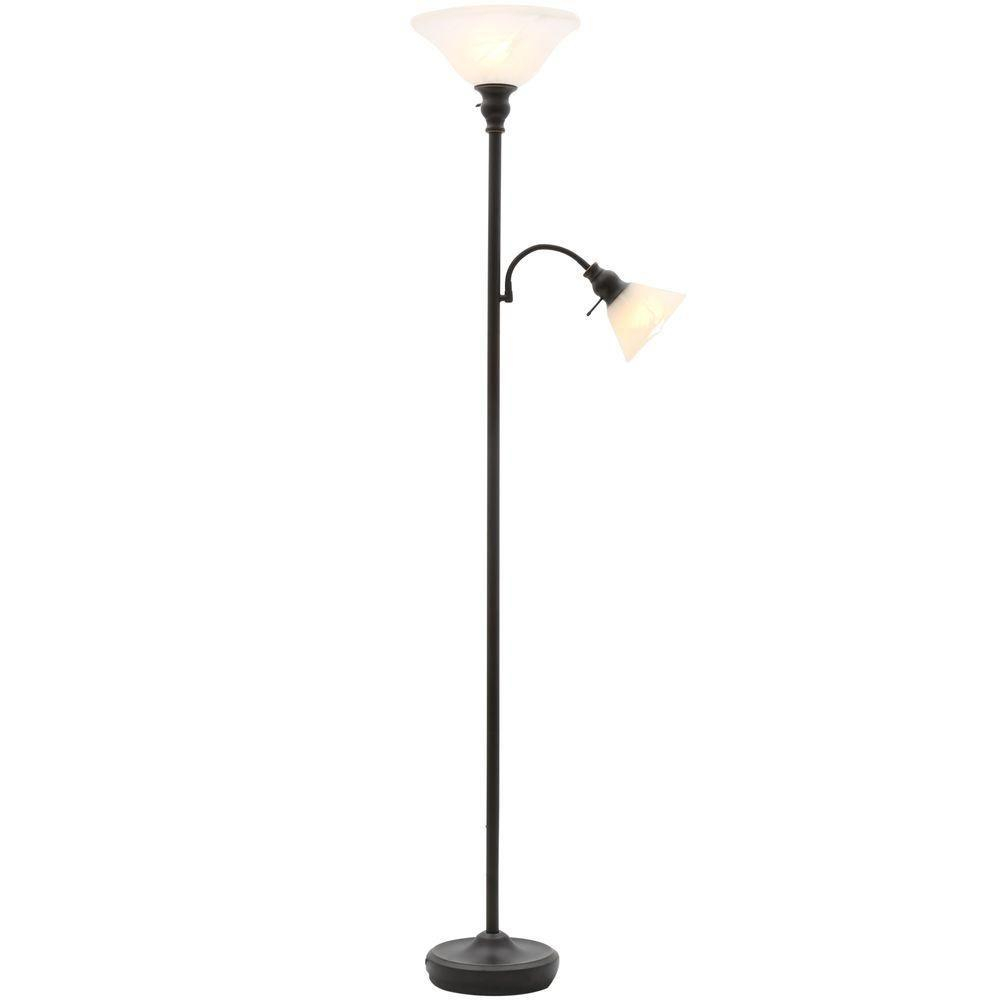 Hampton Bay 71 In Antique Bronze Floor Lamp With Reading Light Ttl 20 Compliant Fixture inside measurements 1000 X 1000