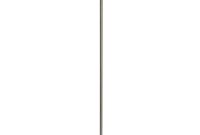 Hampton Bay 71 In Satin Steel Floor Lamp With Frosted White Shade throughout dimensions 1000 X 1000