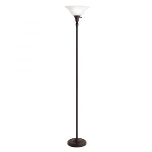 Hampton Bay 72 In Bronze Torchiere Floor Lamp With Alabaster Glass Shade for measurements 1000 X 1000