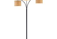 Hampton Bay 80 In Antique Bronze 3 Arc Floor Lamp With Burlap Drum Shades throughout sizing 1000 X 1000