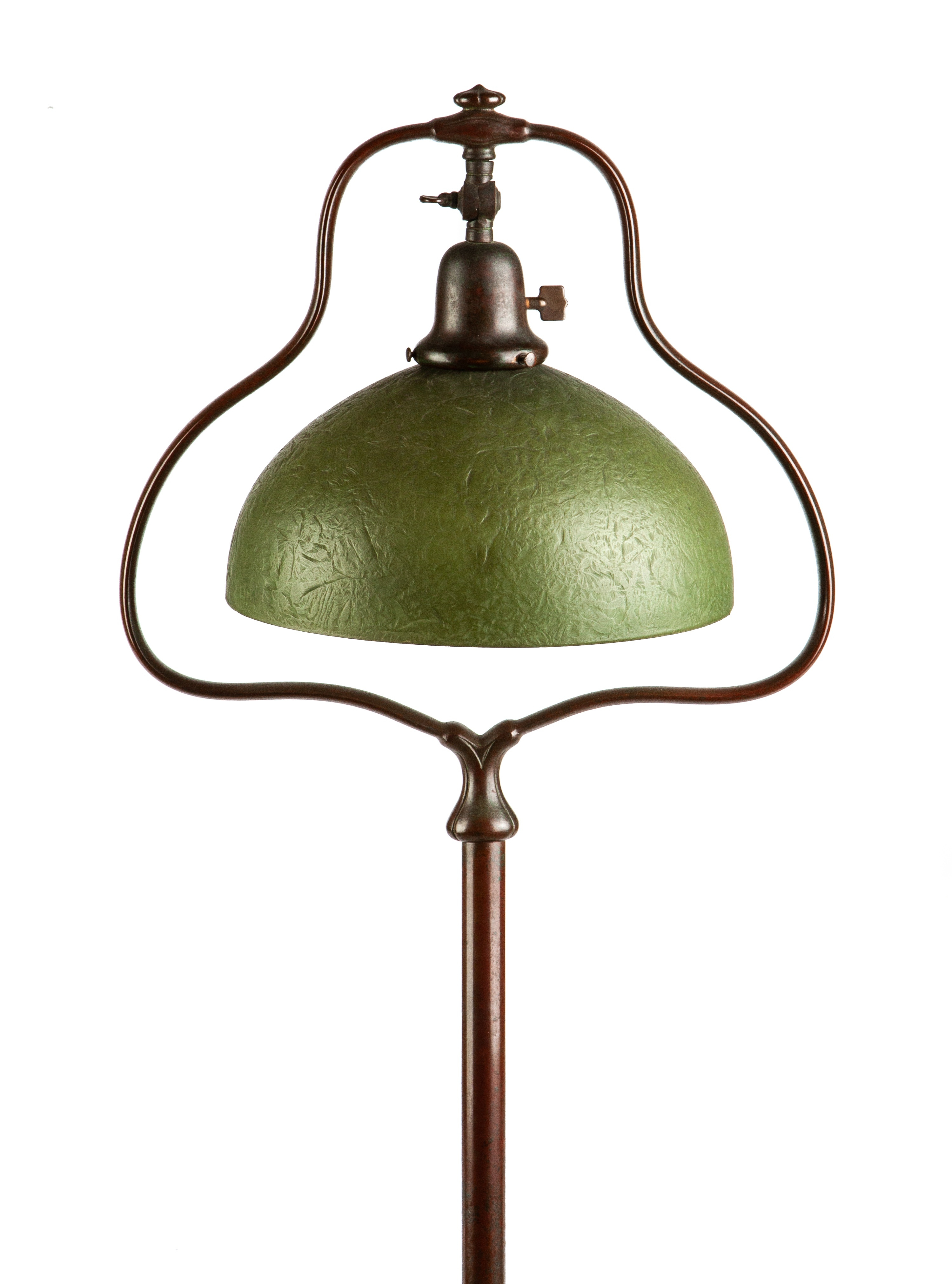 Handel Floor Lamp With Chipped Ice Shade Cottone Auctions pertaining to size 2998 X 4043