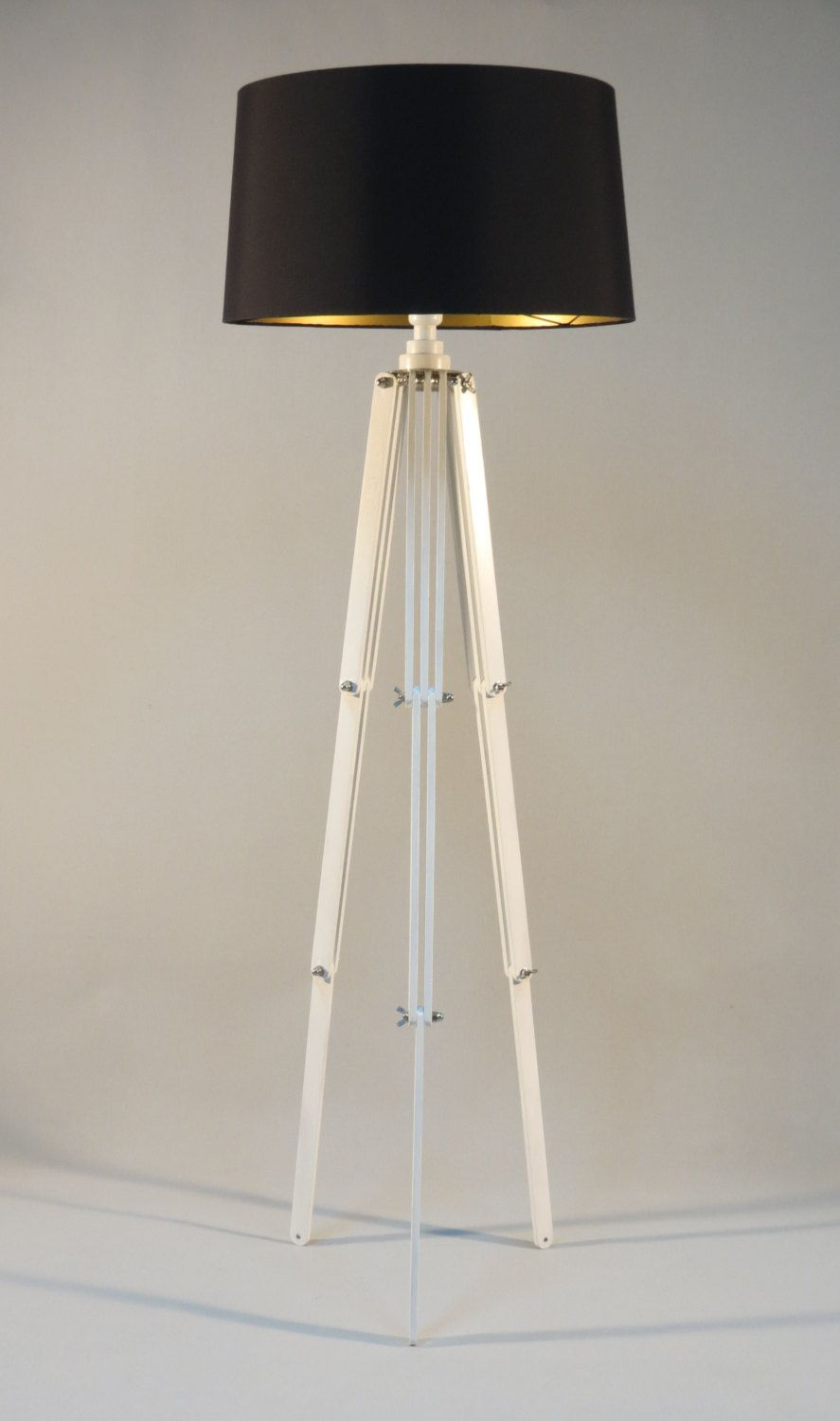 Handmade Tripod Floor Lampflexible Wooden Stand In White throughout proportions 887 X 1500