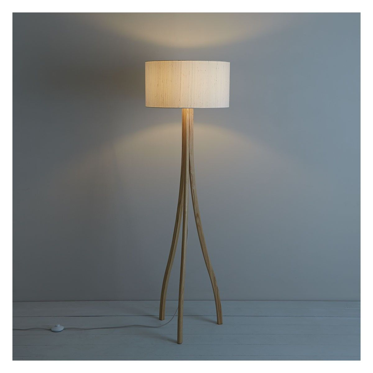 Harmony Wooden Floor Lamp With White Shade Office In 2019 pertaining to measurements 1200 X 1200