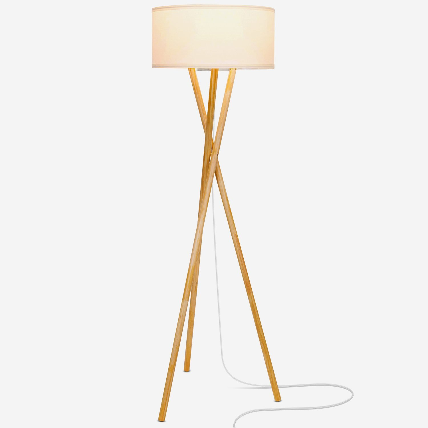 Harper Wood Tripod Led Floor Lamp Mid Century Modern Light throughout proportions 1500 X 1500