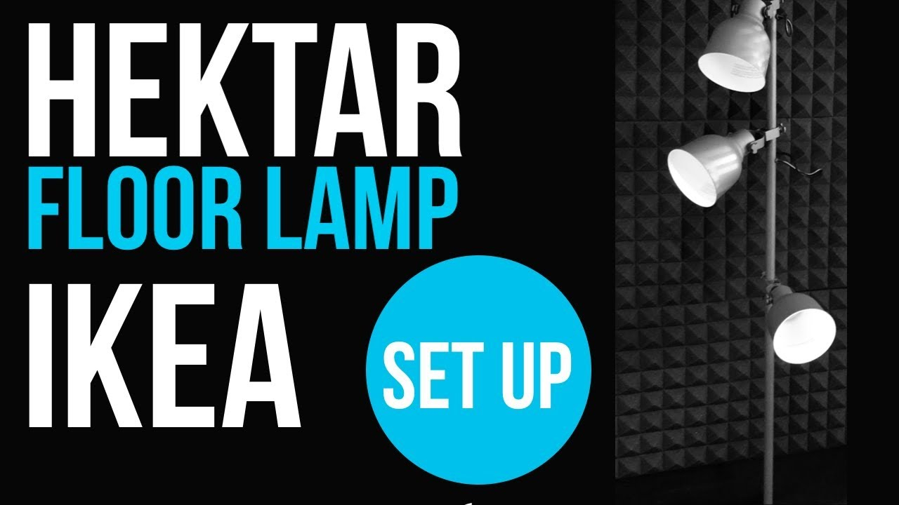 Hektar Floor Lamp With 3 Spotlights Dark Gray Set Up Unboxing pertaining to dimensions 1280 X 720