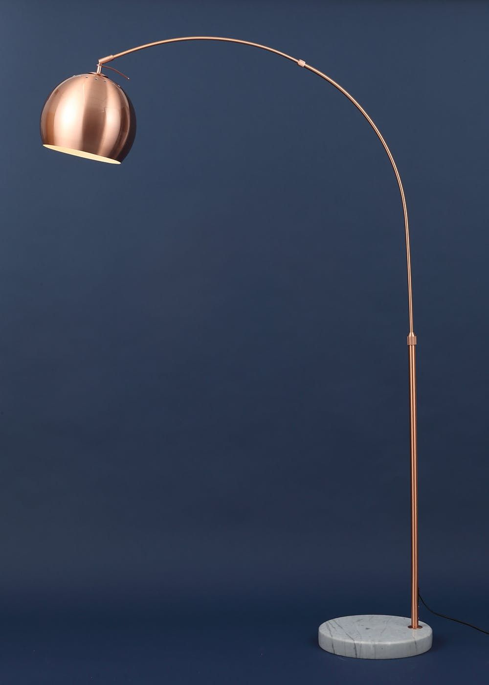 Helene Arc Floor Lamp H170cm X W35cm Copper In 2019 inside measurements 1000 X 1400