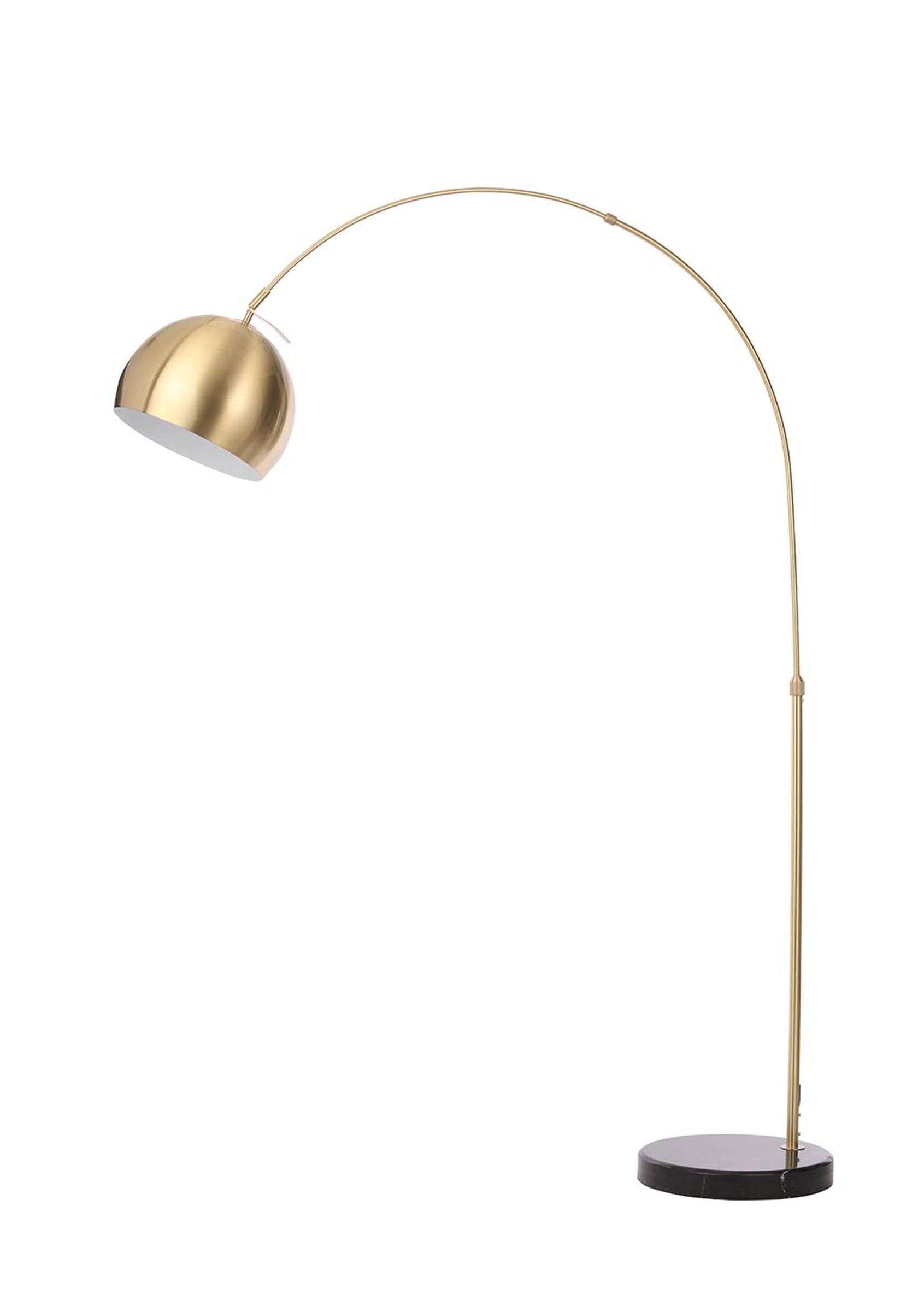 Helene Arc Floor Lamp H180cm X W28cm Gold In 2019 Arc intended for dimensions 1691 X 2368