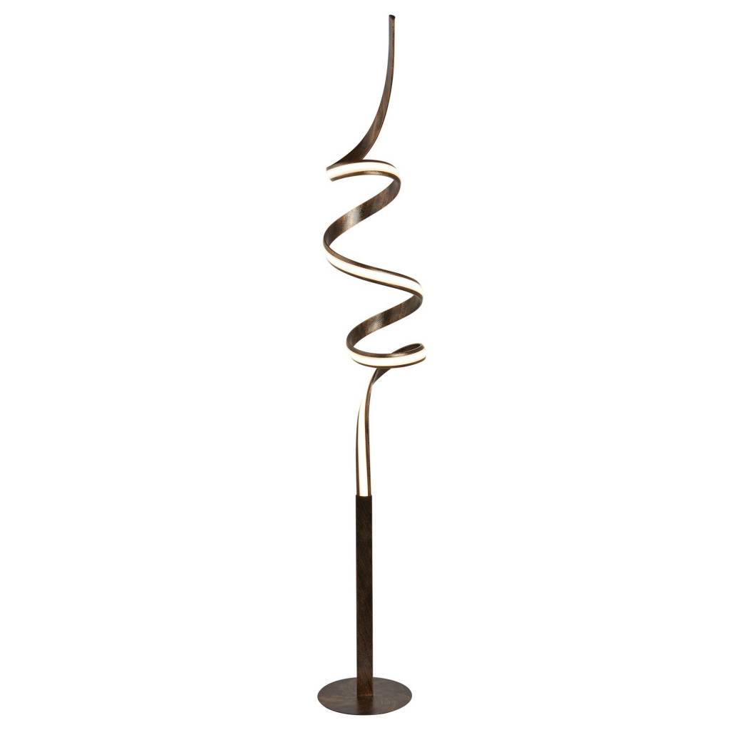 Helix Led Spiral Floor Lamp Metalrustic Brownacrylic pertaining to size 1024 X 1024
