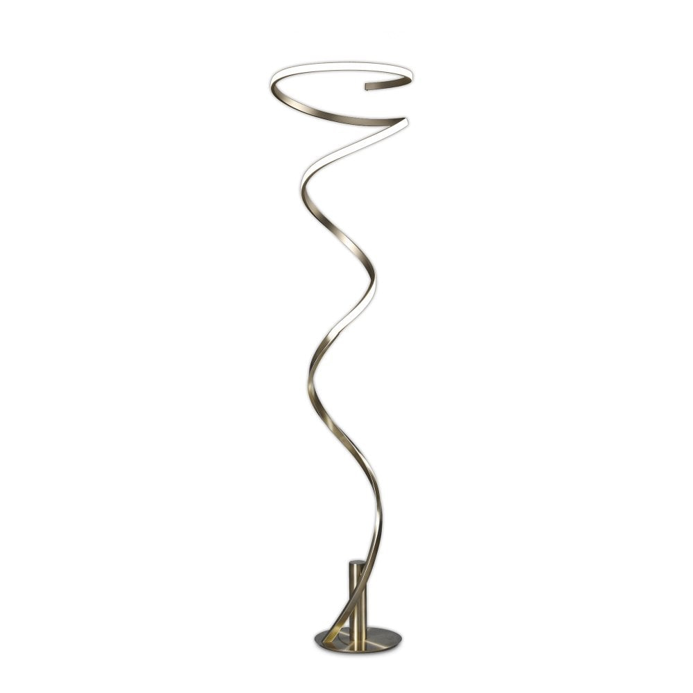 Helix Modern Dimmable Led Floor Lamp In Antique Brass Finish M6101 in dimensions 1000 X 1000