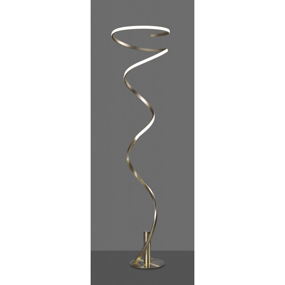Helix Modern Dimmable Led Floor Lamp In Antique Brass Finish M6101 regarding size 1000 X 1000