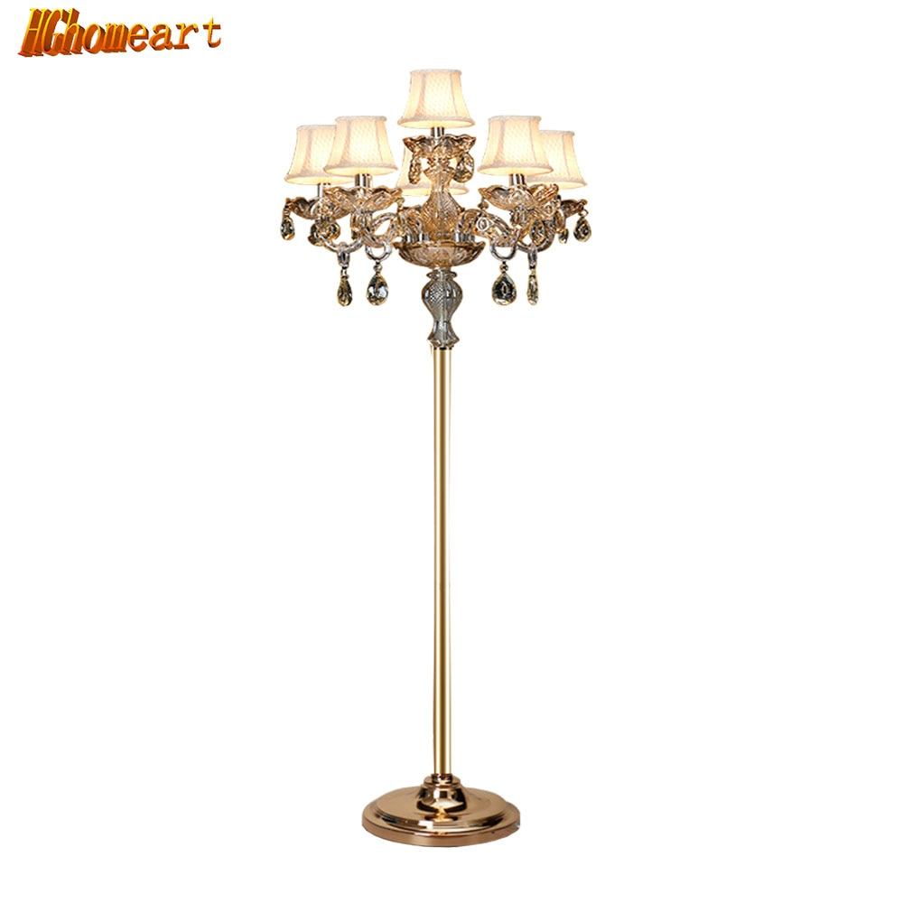 Hghomeart Crystal Floor Lamps Led Fabric European Lighting E14 Glass Retro Lamp Vintage Bedside 220v Studio Style Lights In Floor Lamps From Lights with sizing 1000 X 1000