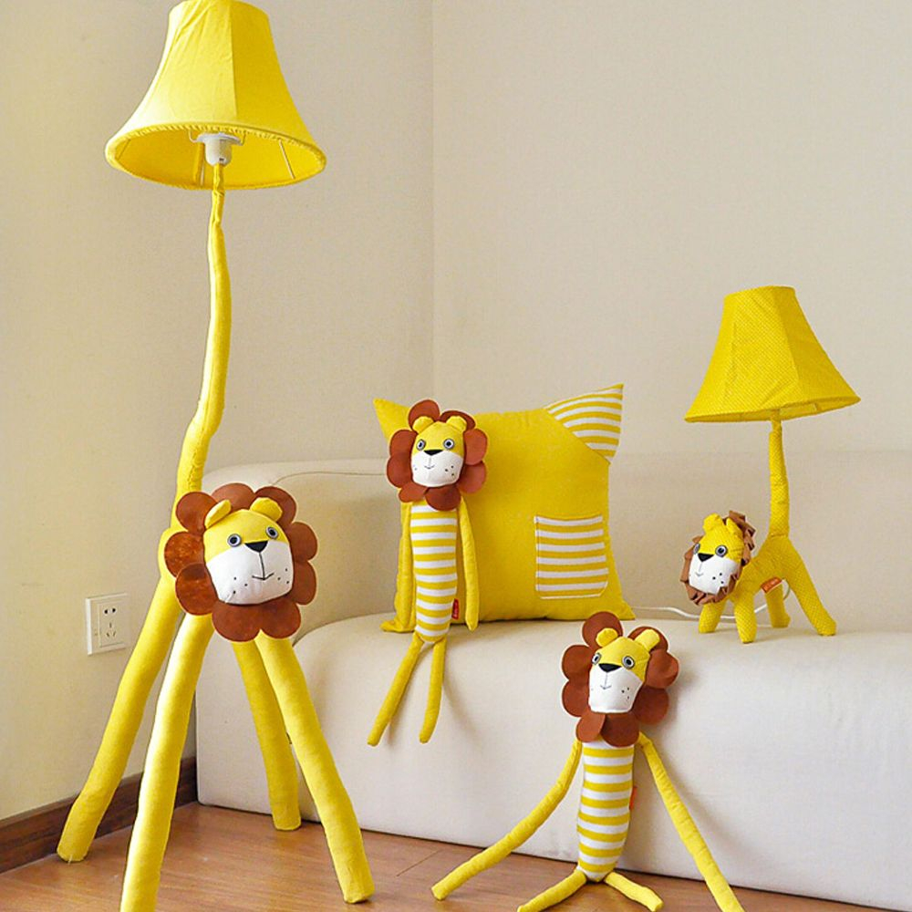 High Quality Led Yellow Lion Kids Floor Lamp Cartoon Decor for measurements 1000 X 1000