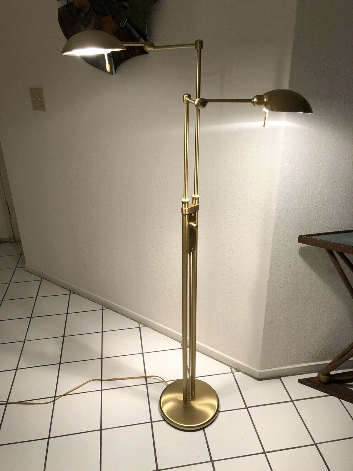 Holtkoetter Twin Light Swing Arm Floor Lamp Bronze Model 25052 within sizing 1200 X 1600
