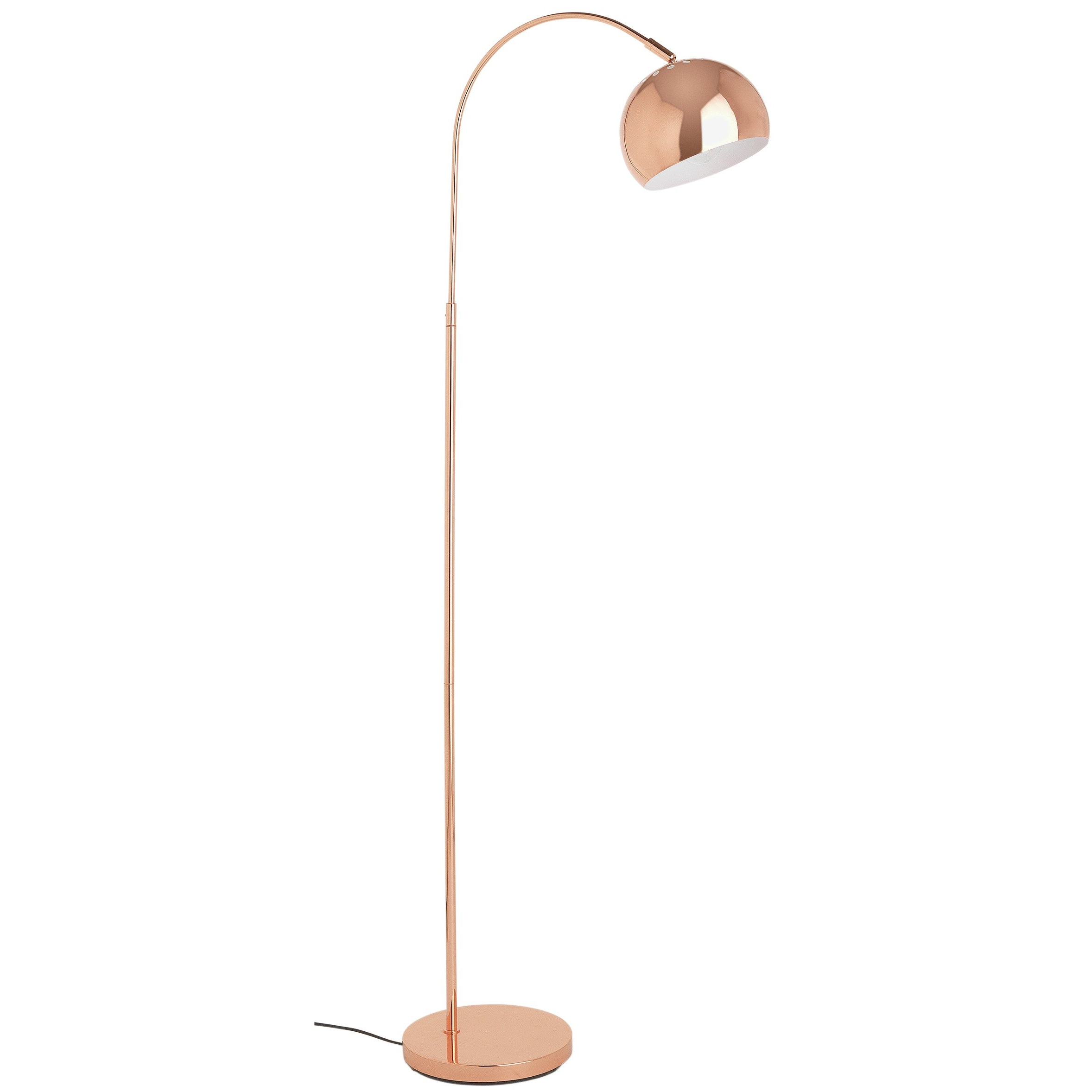 Home Curva Floor Lamp Copper Height 143cm Copper Floor pertaining to measurements 2356 X 2356