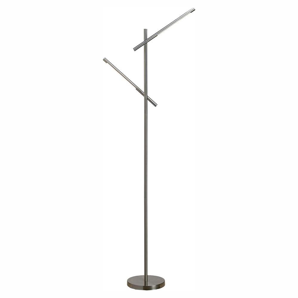 Home Decorators Collection Led 60 In Brushed Nickel Dual Floor Lamp with regard to measurements 1000 X 1000