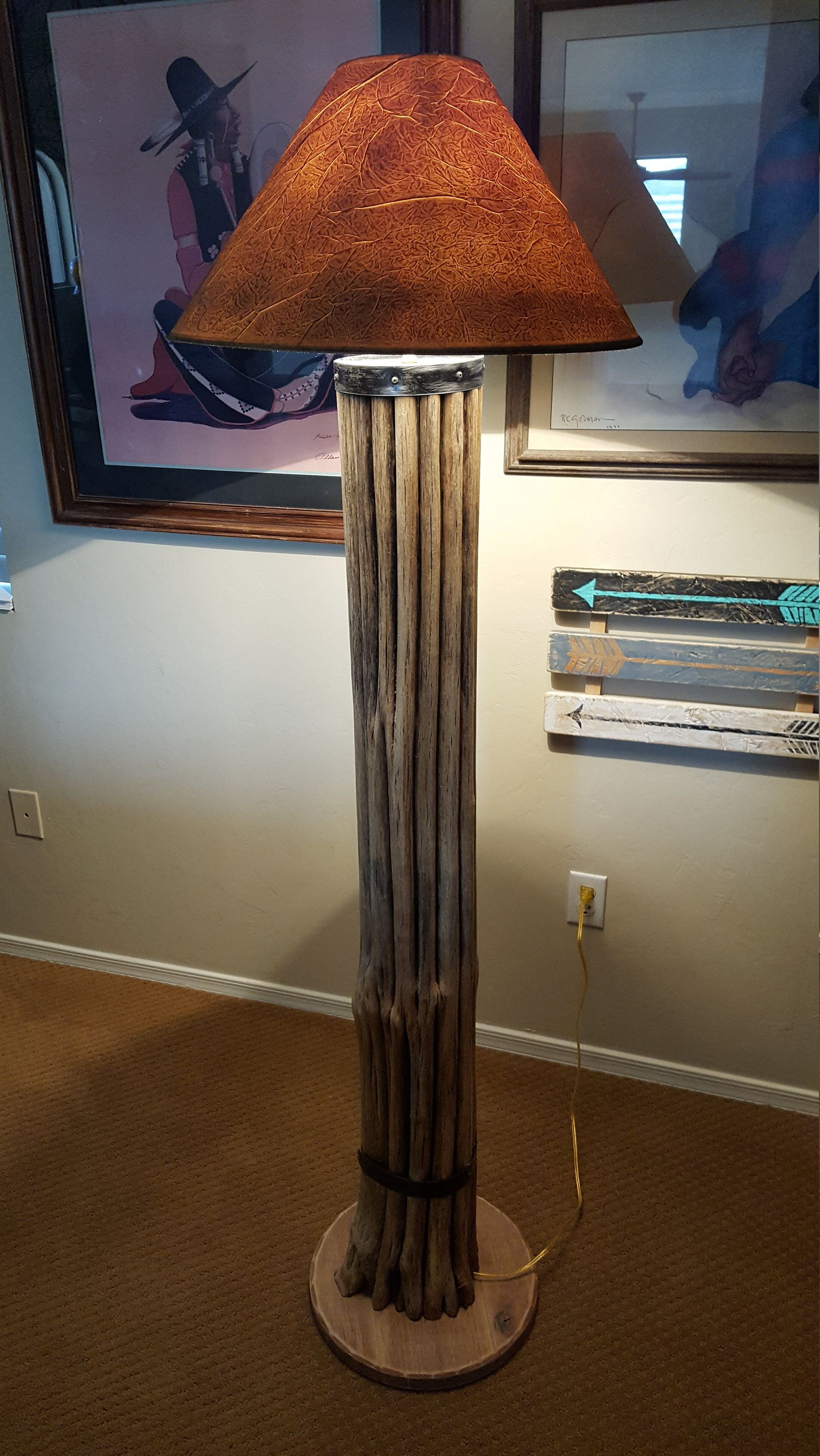 Home Floor Lamp Western Saguaro Cactus Trunk Floor Lamp with regard to proportions 1688 X 3000